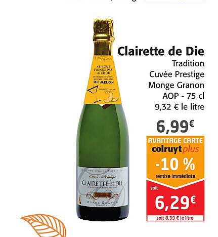 clairette de die tradition cuvée prestige monge granon