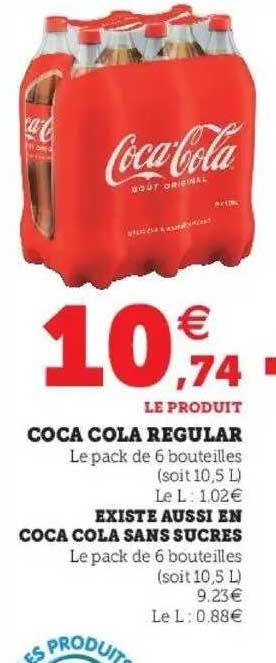 coca cola regular existe aussi en coca cola sans sucres