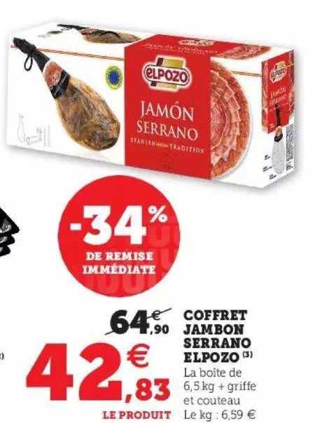 Coffret Jambon Serrano Elpozo