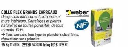 colle flex grands carreaux weber