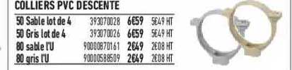 colliers pvc descente