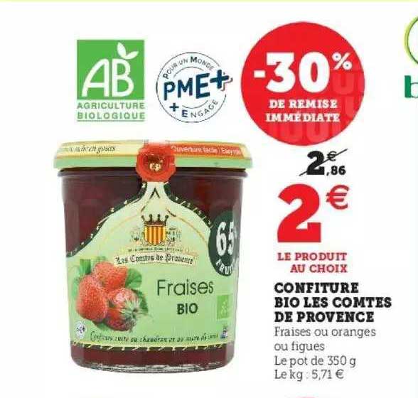 confiture bio les comtés de provence