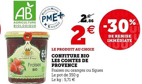 confiture bio les comtés de provence