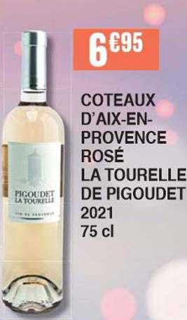 côteaux d'aix-en-provence rosé la tourelle de pigoudet 2021 75 cl
