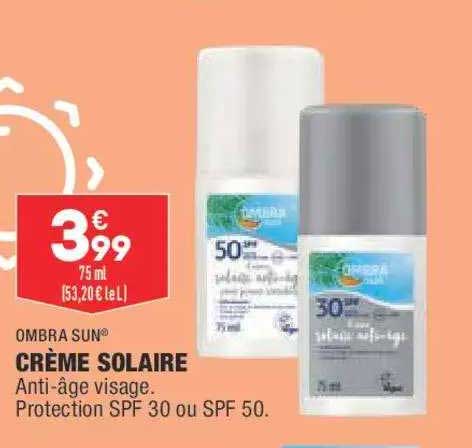crème solaire ombra sun