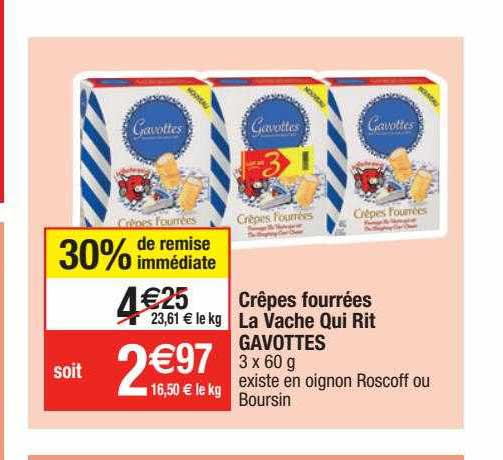 crêpes fourrées la vache qui rit gavottes