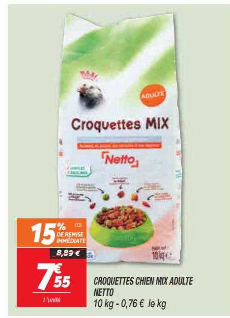 Croquettes Chien Mix Adulte Netto