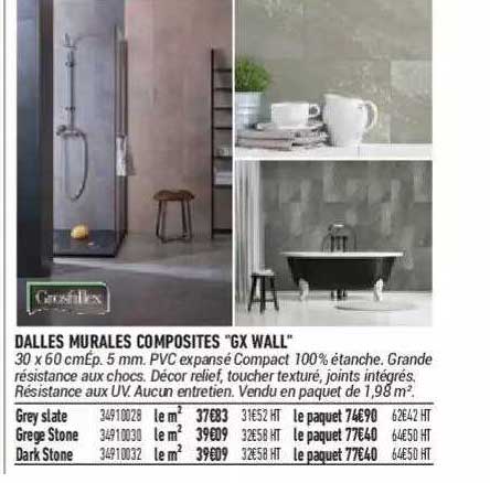 dalles murales composites "gx wall"