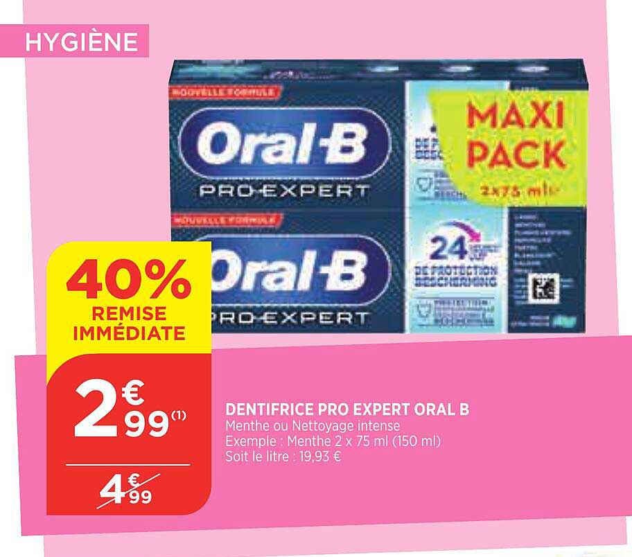 dentifrice pro expert oral b
