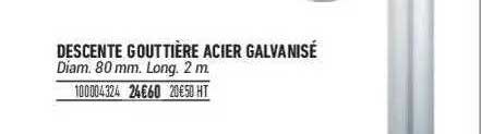 descente gouttière acier galvanisé