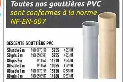 descente gouttière pvc