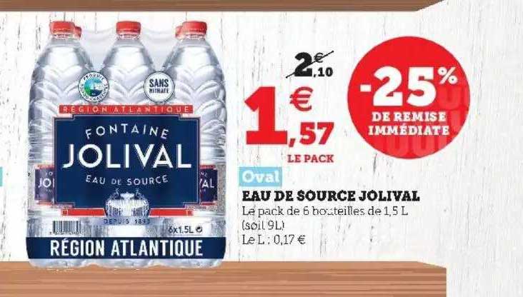 eau de source jolival oval