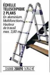 échelle télescopique 2 plans