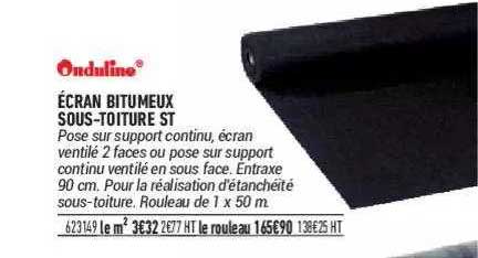 écran bitumeux sous-toiture st onduline