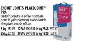 enduit joints placojoint pr4