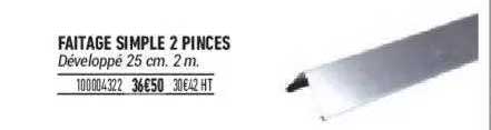 faitage simple 2 pinces