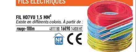 fil h07vu 1,5 mm²