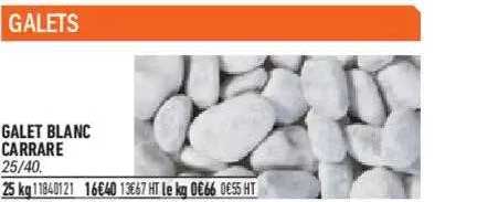 galet blanc carrare