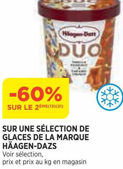 glaces de la marque häagen-dazs