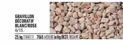 Gravillon Décoratif Blanc-rose