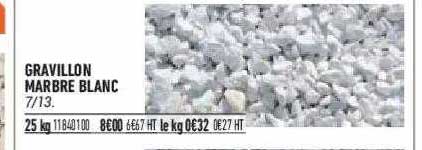 gravillon marbre blanc