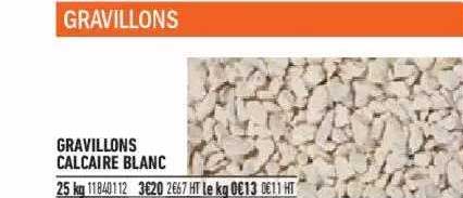 Gravillons Calcaire Blanc