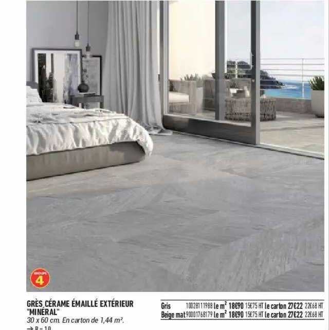 grès cérame émaillé extérieur "minéral"