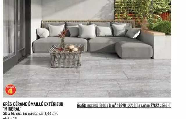 grès cérame émaillé extérieur "minéral"