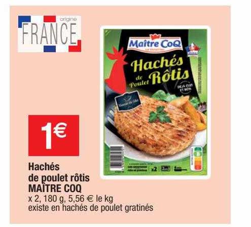 hachés de poulet rôtis maître coq