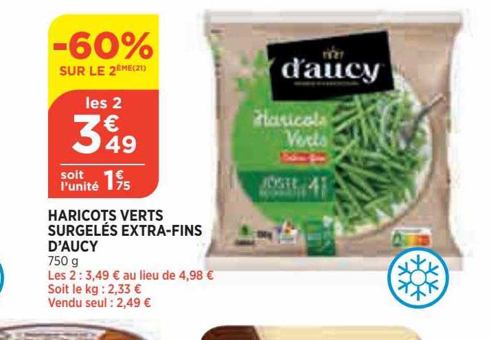 Haricots Verts Surgelés Extra-fins D'aucy