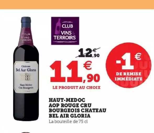 haut-médoc aop rouge cru bourgeois château ble air gloria