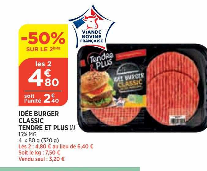 idée burger classic tendre et plus
