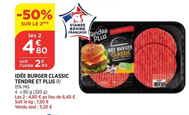 idée burger classic tendre et plus