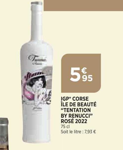 igp corse île de beauté "tentation by renucci" rosé 2022