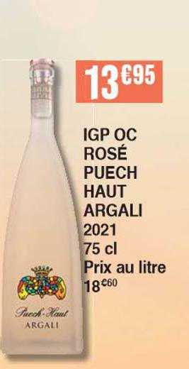 igp oc rosé puech haut argali 2021 75 cl