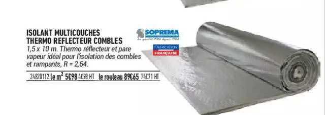 isolant multicouches thermo réflecteur combles