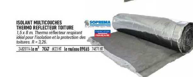 isolant multicouches thermo réflecteur toiture