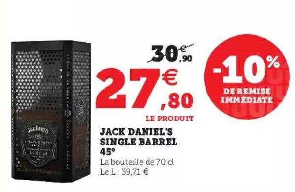jack daniel's single barrel 45°