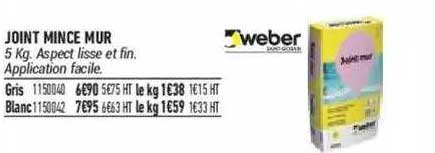 joint mince mur weber