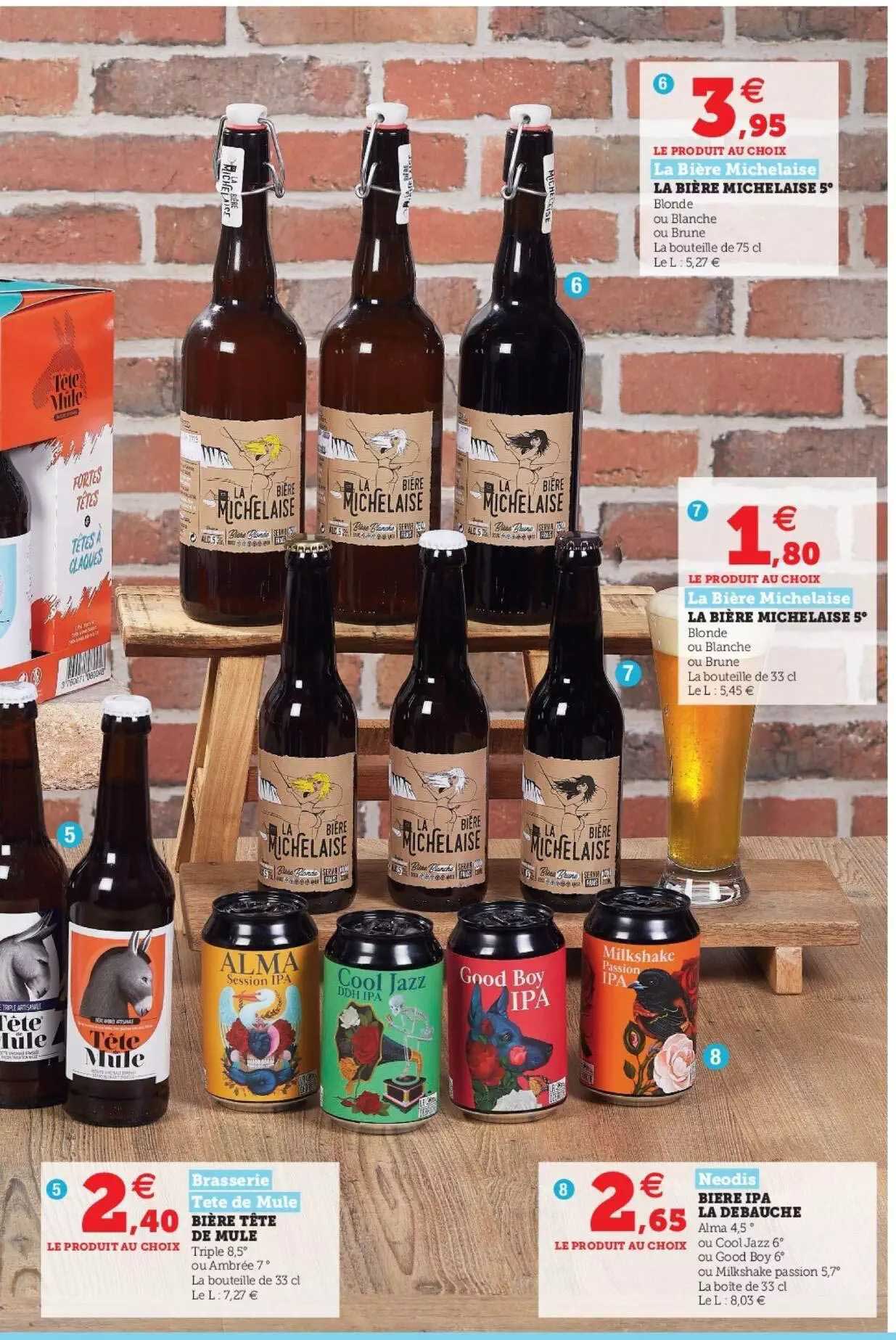 la bière michelaise 5°, bière tête de mule brasserie tête de mule, bière ipa la debauche neodis