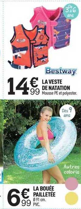 La Veste De Natation Bestway, La Bouée Pailletée