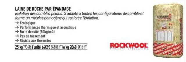 laine de roche par épandage rockwool