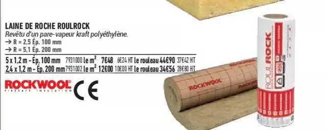 laine de roche roulrock rockwool