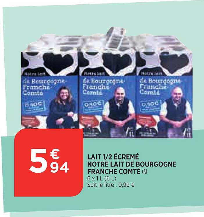 lait 1-2 écrémé notre lait de bourgogne franche comté