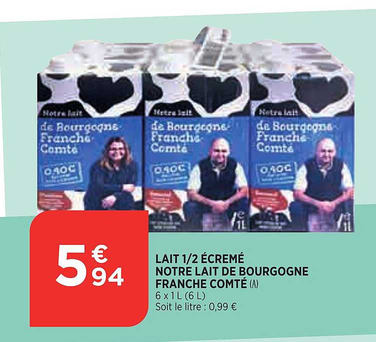 lait 1-2 écrémé notre lait de bourgogne franche comté