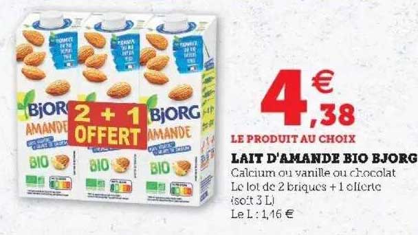 lait d'amande bio bjorg