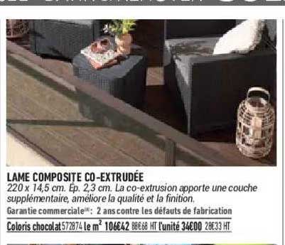 lame composite co-extrudée