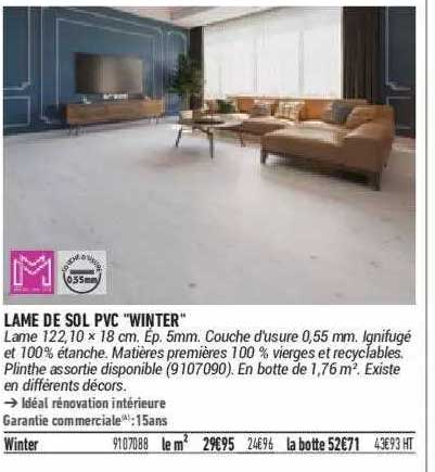 lame de sol pvc "winter"