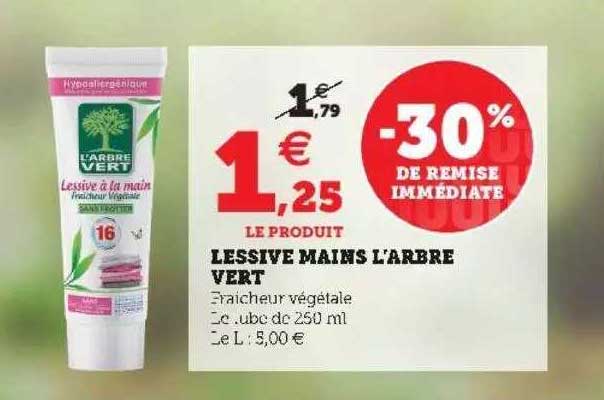 lessive mains l'arbre vert