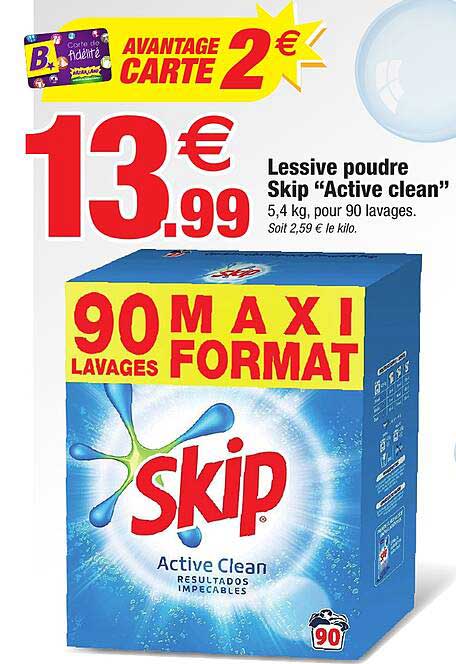 Lessive Poudre Skip "active Clean"